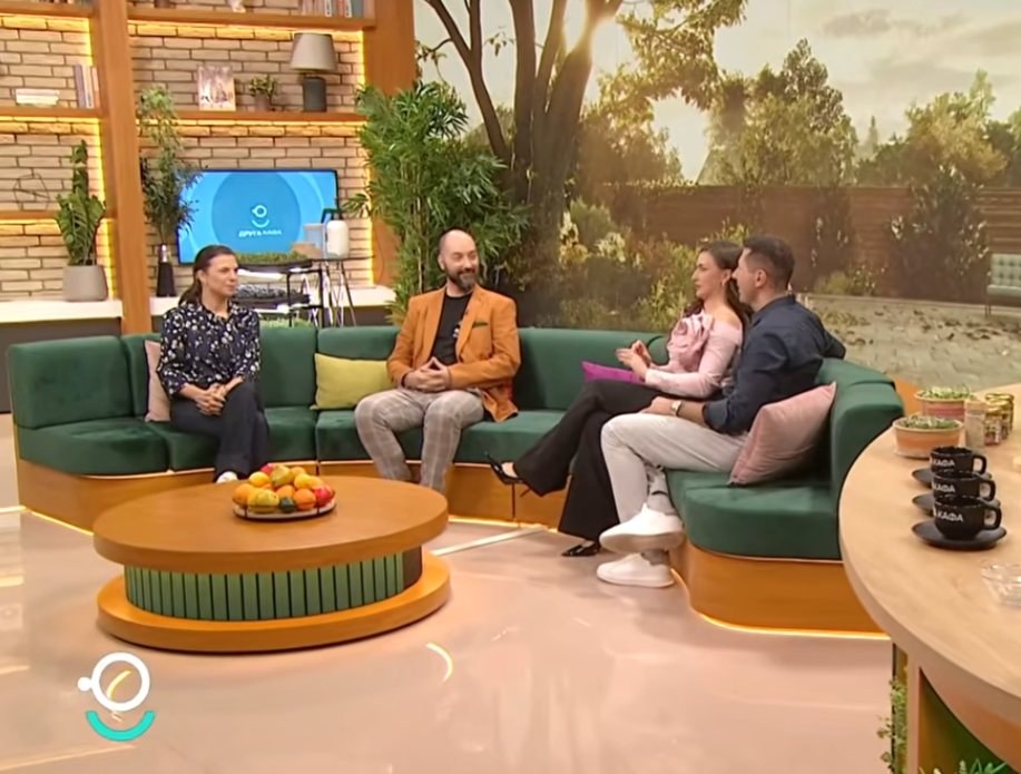 Ivan i Milena Jovanović kao gosti u studiju jutarnjeg programa Druga kafa na RTS-u